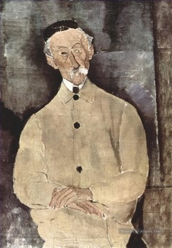 portrait Tableau Peinture - portrait de monsieur lepoutre 1916 Amedeo Modigliani